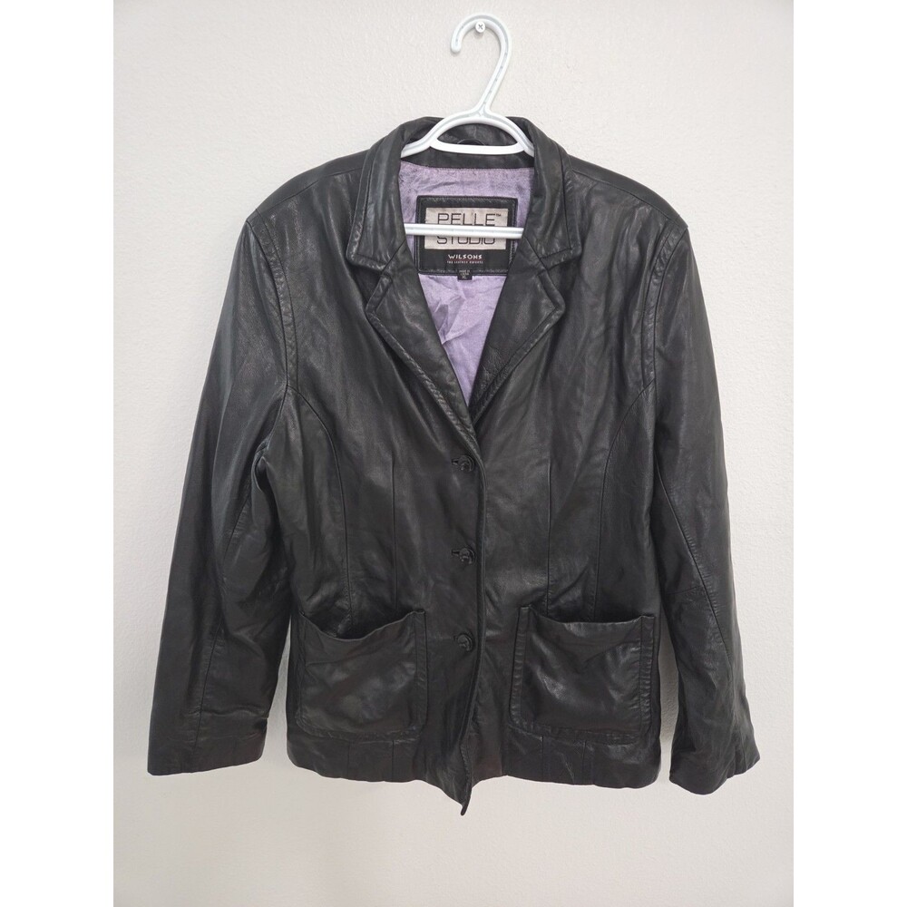 Vintage 1990's Pelle Studio Wilsons Soft Leather Black Size XL